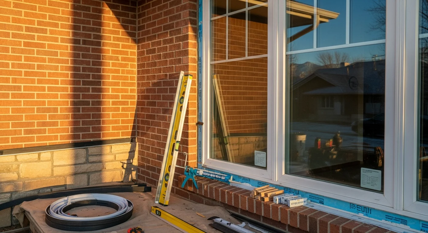A Denver residential home with newly installed double-pane windows set in clean, finished frames along the front exterior. The installation shows tight seals and flush framing suited to Colorado's climate conditions.